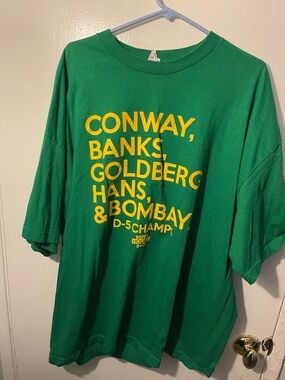 Alstyle Green Tee with Yellow Graphic